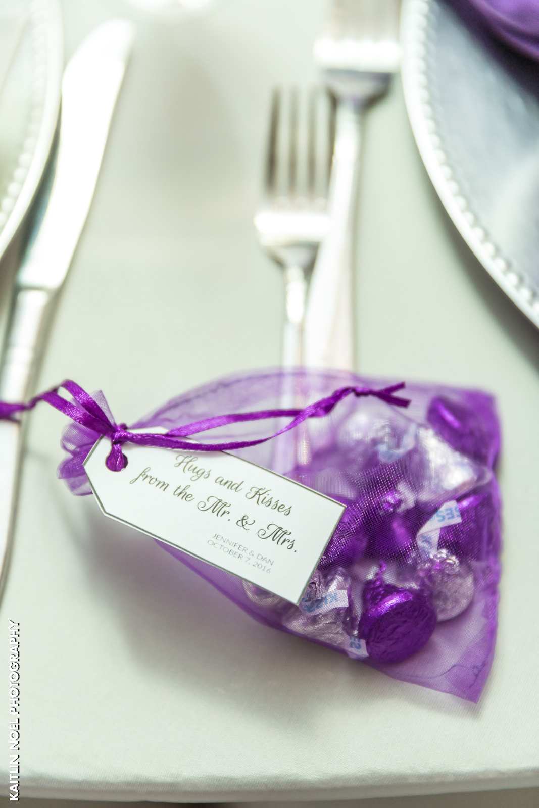 purple wedding favors